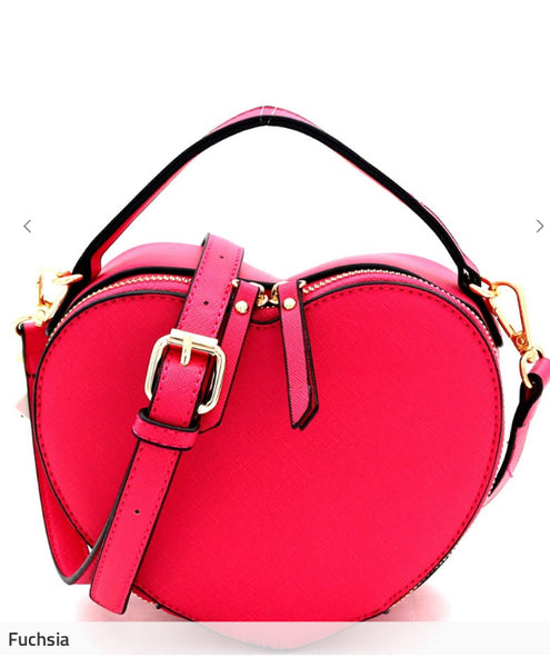 None, Bags, Heart Shaped Purse Handbag Red